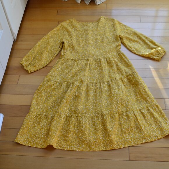 TOAD&CO manzana tiered long sleeve dress in pike ditsy print Size S - Picture 10 of 13